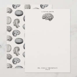 Cartão De Notas Brain Anatomy Biology Illustrations Psychologist