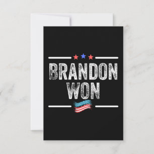 Cartão De Notas brandon ganhou, brandon ganhou engraçado, brandon