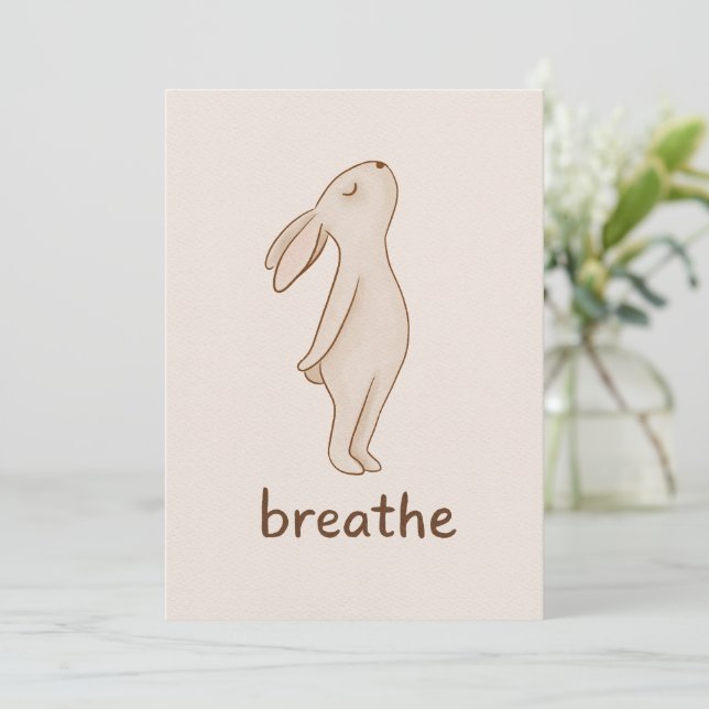 Cartão De Notas Breathe Bunny Note Cards (Em pé/Frente)