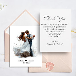 Cartão De Notas bride and groom budget thank you wedding