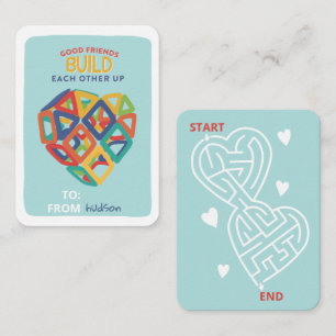 Cartão De Notas Brinquedos de azulejos magnéticos coração sala de 