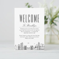 Brooklyn Skyline | Etiquetas de presentes de mensa