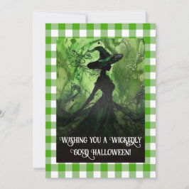 Cartão De Notas Bruxa de Halloween Pintada Maravilhosamente Malvad