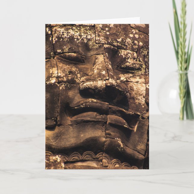 Cartão De Notas Buddha Totem Angkor Wat Greeting Card (Frente)