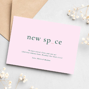 Cartão De Notas BUDGET Modern Chic New Place New Space Moving