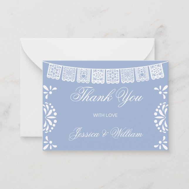 Cartão De Notas Budget thank you Mexican Cielito Lindo Baby Shower (Frente)