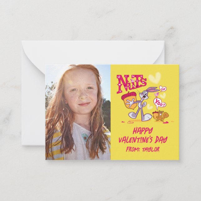 Cartão De Notas BUGS BUNNY™ Nozes Para Você | Dia dos Namorados (Frente)