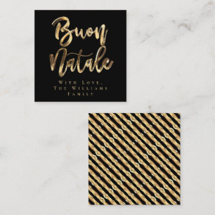 Cartão De Notas Buon Natale Elegant Black Dourado Natal Italiano