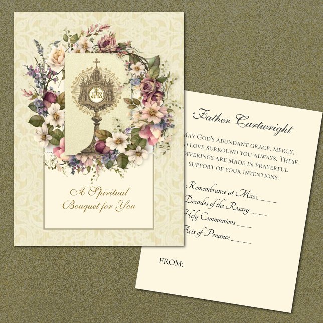 Cartão De Notas Buquê espiritual católico (Criador carregado)