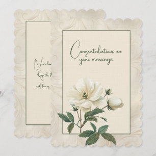 Cartão De Notas Buquê floral de casamento de congratulações