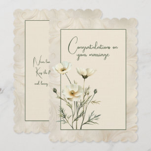 Cartão De Notas Buquê floral de casamento de congratulações
