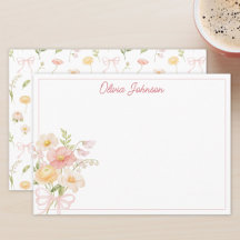 Buquê Floral de Flores Bonitas em Aquarela Monogra