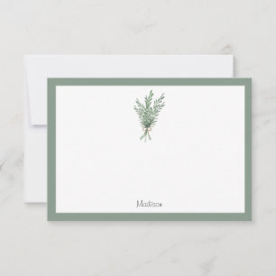 Cartão De Notas Buquê Rosemary com Arco de Juta