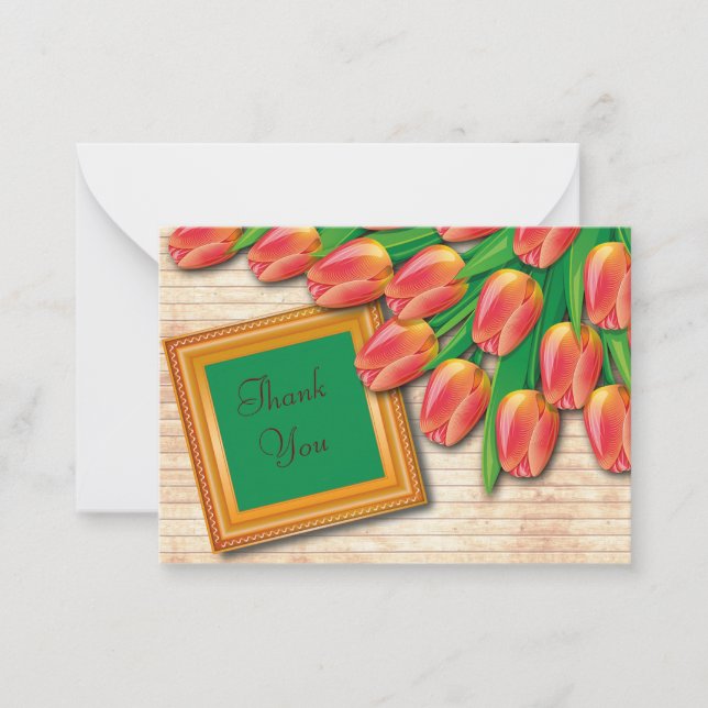 Cartão De Notas Buquê Tulip Na Primavera (Frente)