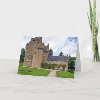 Cartão De Notas Burnett Clan Crathes Castle Return Addy Note Card