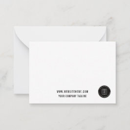 Cartão De Notas Business Logo Website Employee Note Card