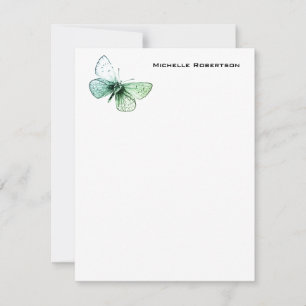 Cartão De Notas Butterfly Professional Minimalist Plain Modern