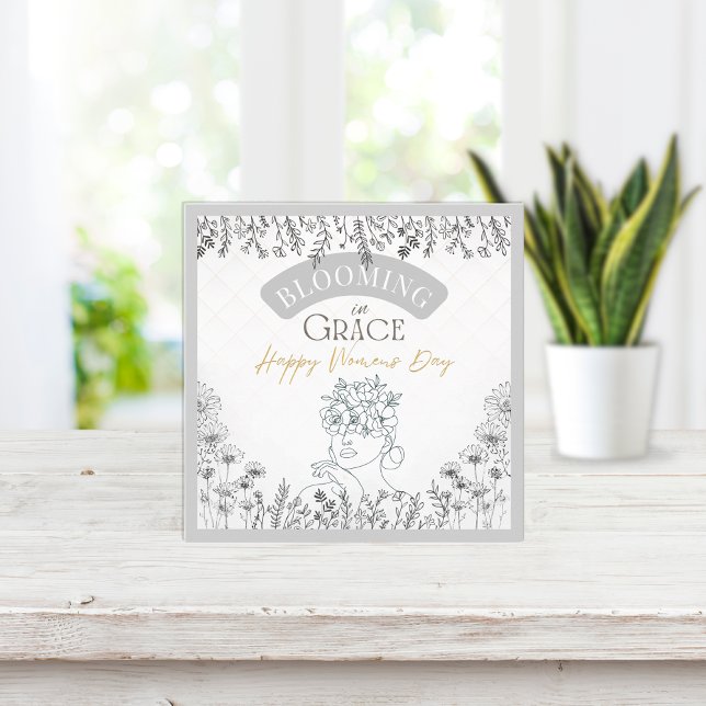 Cartão De Notas Cabelo Rosa elegante Sangue Grace Dia das Mulheres (Criador carregado)