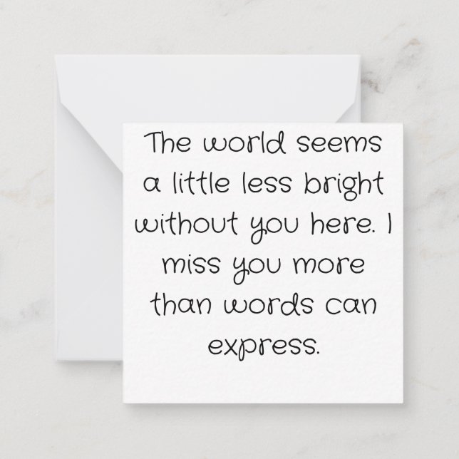 Cartão De Notas Cachorro - Eu sinto saudades (Verso)