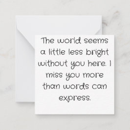 Cartão De Notas Cachorro - Eu sinto saudades