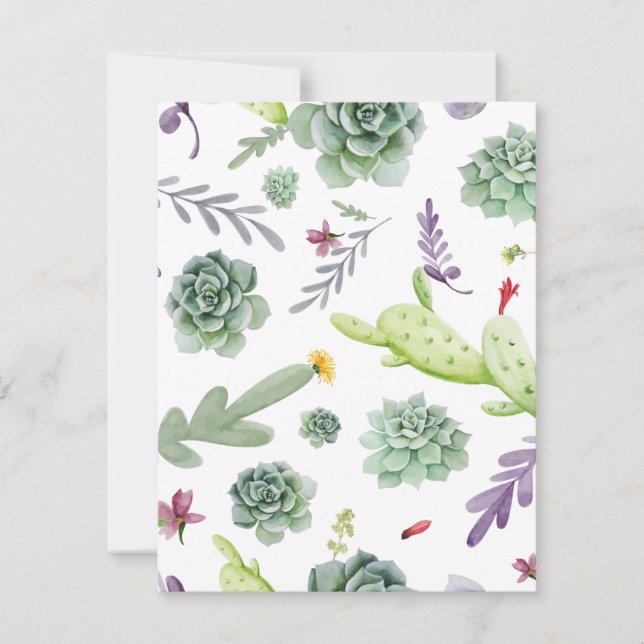 Cartão De Notas Cactus Pattern (Frente)