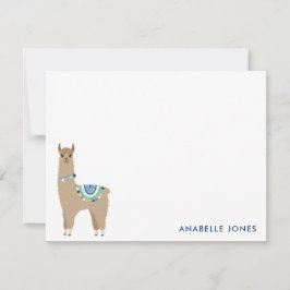 Cartão De Notas Cadernetas Personalizadas de Agradecimento Llamas 