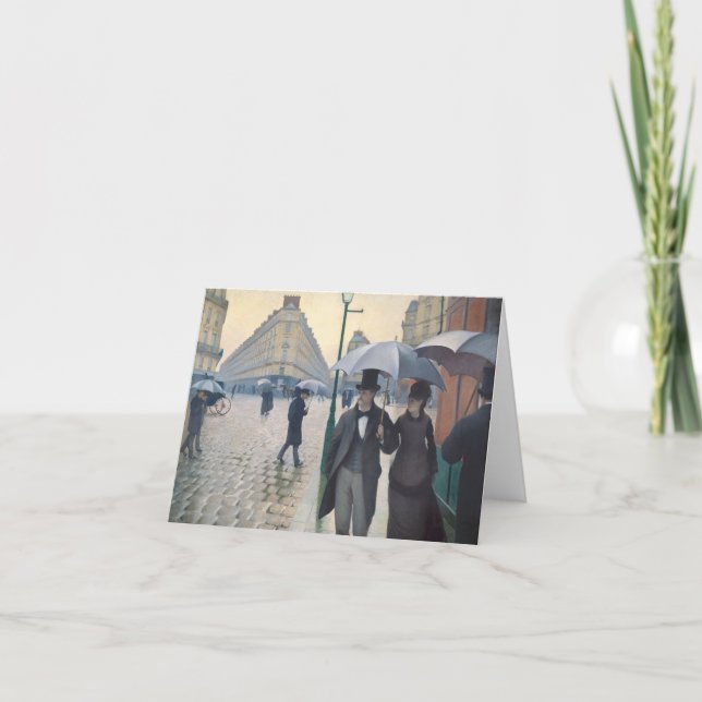 Cartão De Notas Caillebotte's Rue de Paris, temps de pluie (Frente)