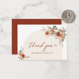 Cartão De Notas Cair no amor flores chá de panela aquarela