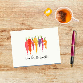 Cartão De Notas Caixas De Aquarela Brilhantes Botânicas Desenhadas