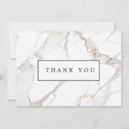 Cartão De Notas Calacatta White Marble Obrigado