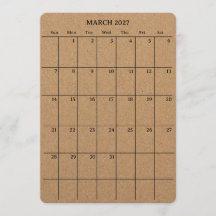 Calendário de Março de 2027 para Planejadores e Di