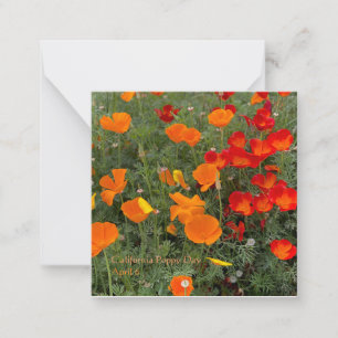 Cartão De Notas California Poppy Day