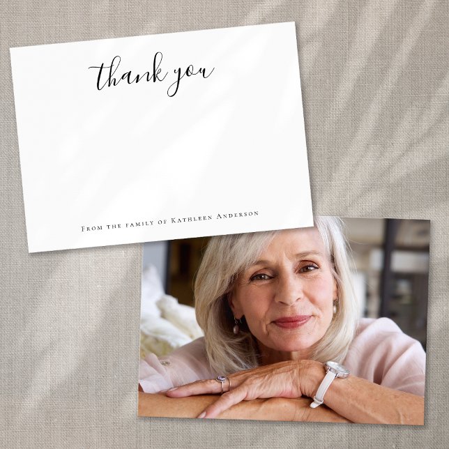 Cartão De Notas Caligrafia Minimalista da Família de (Criador carregado)