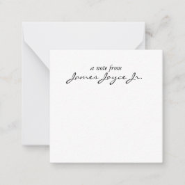 Cartão De Notas Caligrafia por Na moda manuscrita moderna