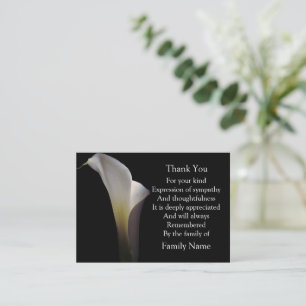 Cartão De Notas Calla White Obrigado