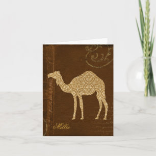 Cartão De Notas Camel Silhouette - Notecard personalizado