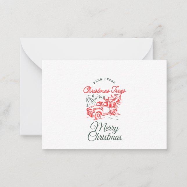 Cartão De Notas Caminhão Vermelho Natal de Sommer Hamilton (Frente)