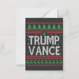 Cartão De Notas Camisola Feia de Natal Trump Vance Republicano Xma