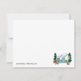 Cartão De Notas Camper Van Trees acampando Aniversário de criança