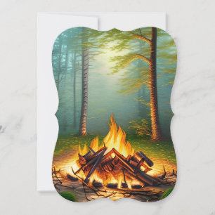 Cartão De Notas Campfire e Forest