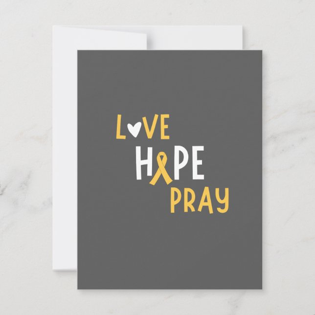 Cartão De Notas cancer de infância.love.hope.reze. Paisagem (Frente)