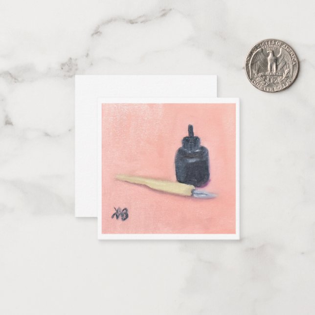 Cartão De Notas Caneta e Tinta (Frente/Verso In Situ)