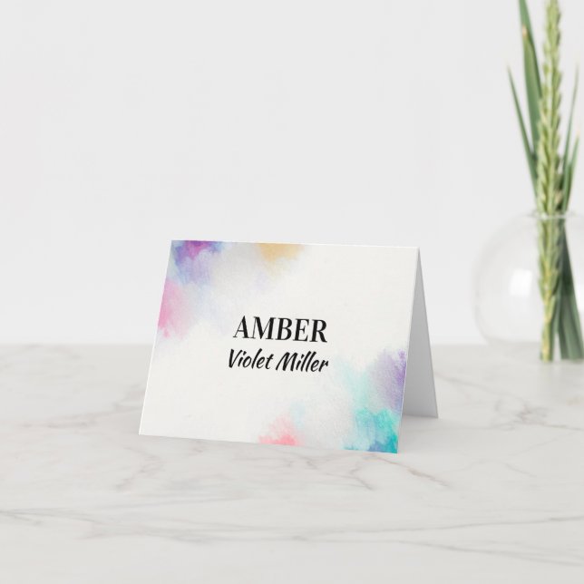 Cartão De Notas Canvas pintada (Frente)