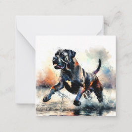 Cartão De Notas Cão Cane Corso aquarela