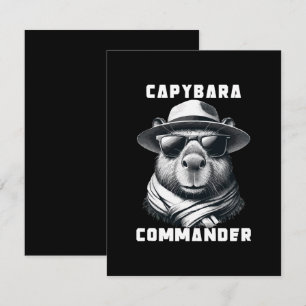 Cartão De Notas Capivara Com Óculos De Sol Capy Comandante