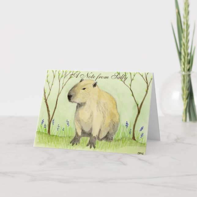 Cartão De Notas Capybara (Frente)
