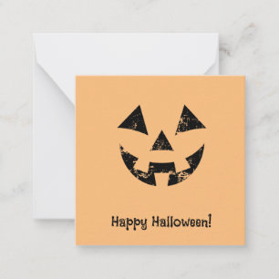 Cartão De Notas Cara de abóbora personalizada Jack-o-lanterna