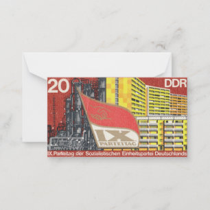 Cartão De Notas Carimbo postal alemão República Democrática