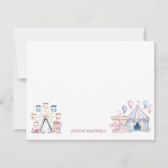 Cartão De Notas Carnaval - Orçamento de Aniversário Bonito Obrigad (Frente)