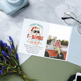 Cartão De Notas Caros Papais noeis Engraçados Foto de Natal